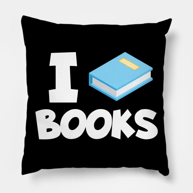 Bookworm i love books Pillow by maxcode