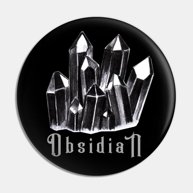 Black Crystal Pin by SolDaathStore