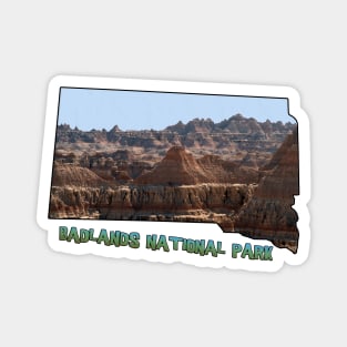 South Dakota State Outline (Badlands National Park) Magnet