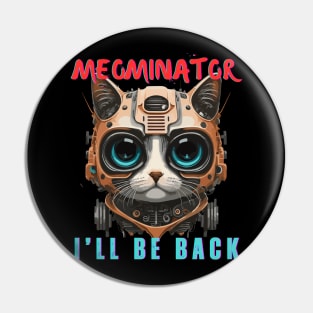 Cute Terminator Cat Pin