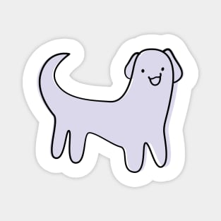 Cute Silly Simple Minimalist Pastel Periwinkle Puppy Dog Magnet