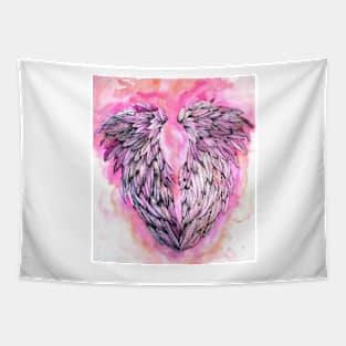Pink Angel Wings Tapestry