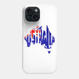 Australia Typo Map Phone Case