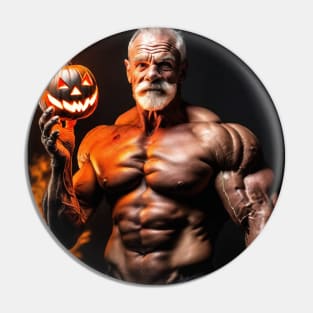 Muscle Dad ready for Halloween Pin