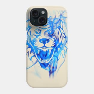 Blue Flame Tiger Phone Case