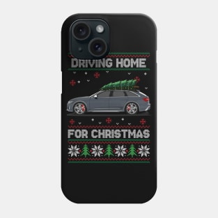 Funny Ugly Sweater - Driving Home For Christmas - RS6 Car Phone Case