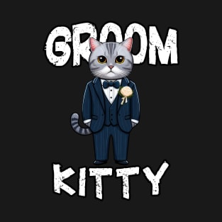 Groom Kitty Funny Cat Lovers T-Shirt