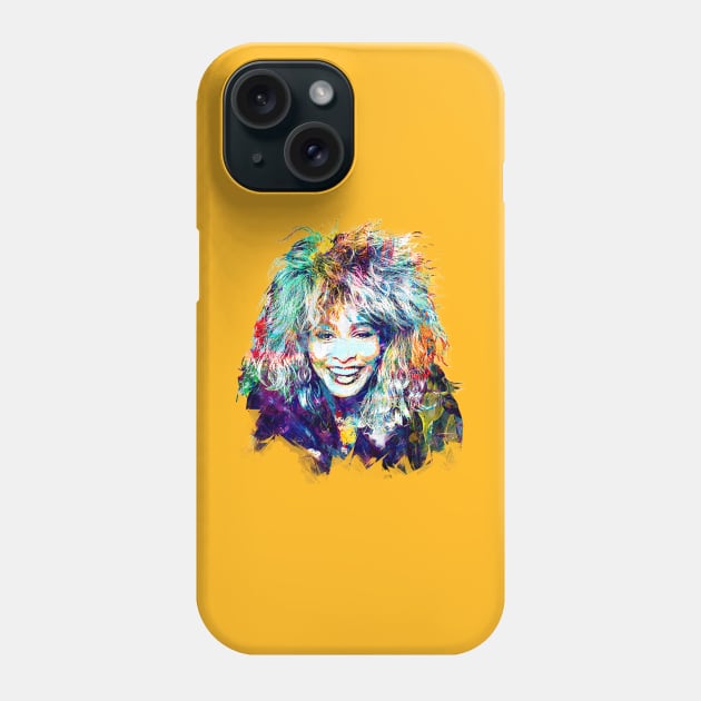 Tina Turner Abstract Paintings Phone Case by AnKa Art