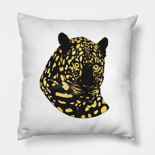 Black and Gold Leopard Pillow