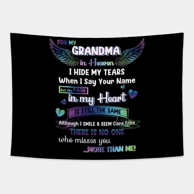 For My Grandma In Heaven Grandma Memorial Tapestry by Schoenberger Willard