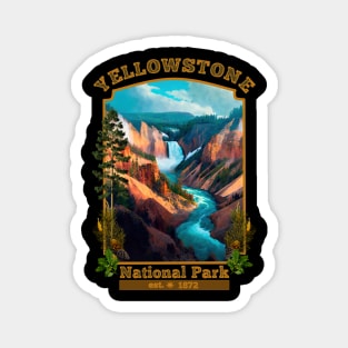 Yellowstone National Park Lower Falls Magnet