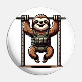 Sloth Slow Pull-Up Champ: Hang in There Pin