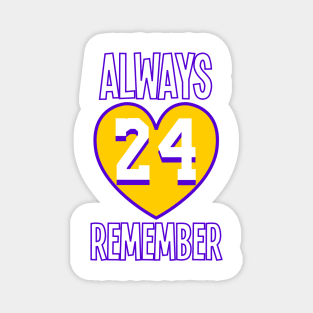 LA 24 Basketball Legend Design Magnet