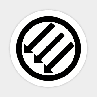 ANTIFA Post-WWII anti-fascism Anti-Fascist Action Anti-racism symbol black Magnet