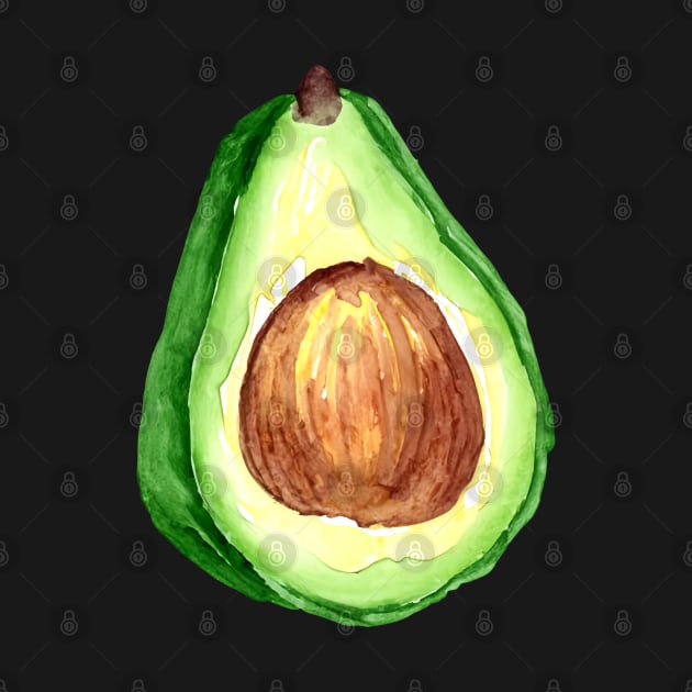 Avocado Watercolour by mailtires