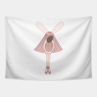 Pink Ballerina Fairy Digital Art | Melanie Jensen Illustrations Tapestry