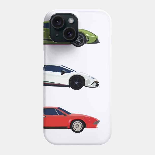 Lamborghini Italian Flag Phone Case by Vertei