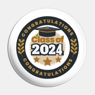 Congratulations Class of 2024 - Happy Graduation Day Celebration Gift Pin