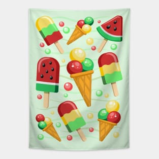 Ice Cream Fruity Juicy and Fresh Summer Tapestry