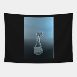 Concrete Woman Statue Space Scifi Tapestry