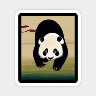 vintage ukiyo-e panda paintings Magnet