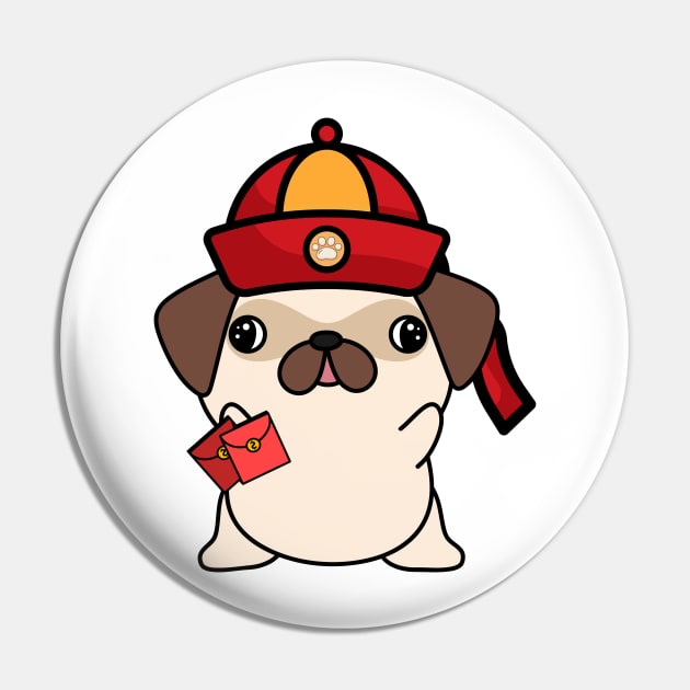 Lunar New Year Pug Pin by Pet Station