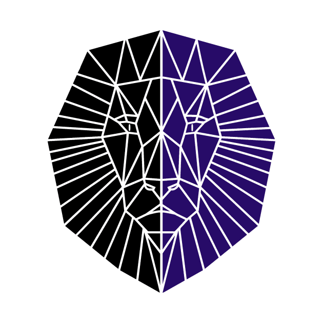 LION Face Geometric Animal by SartorisArt1