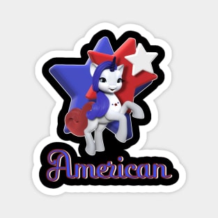 American Unicorn Pony Magnet