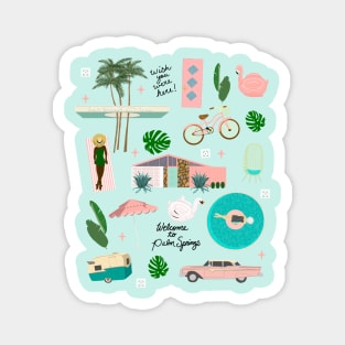 Welcome to Palm Springs Print Magnet