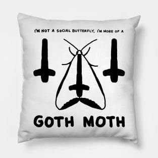 Goth Moth Pillow