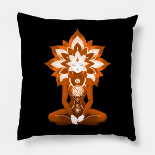 Aura Orange Meditation 03 Pillow