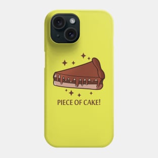 Piece of chocolate cake dessert frosting cute food Phone Case