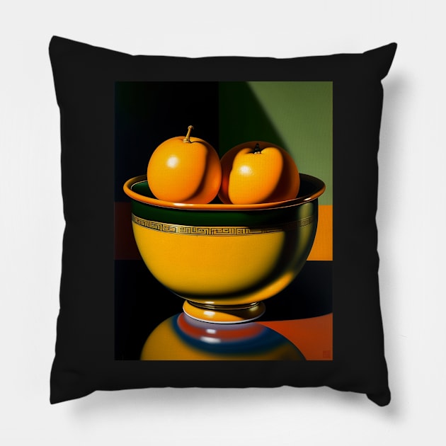 Still Life With Fruit Painting Pillow by ArtShare