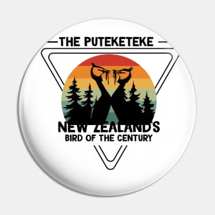 Funny Puteketeke New Zealand's Bird Of The Century Vintage Pin