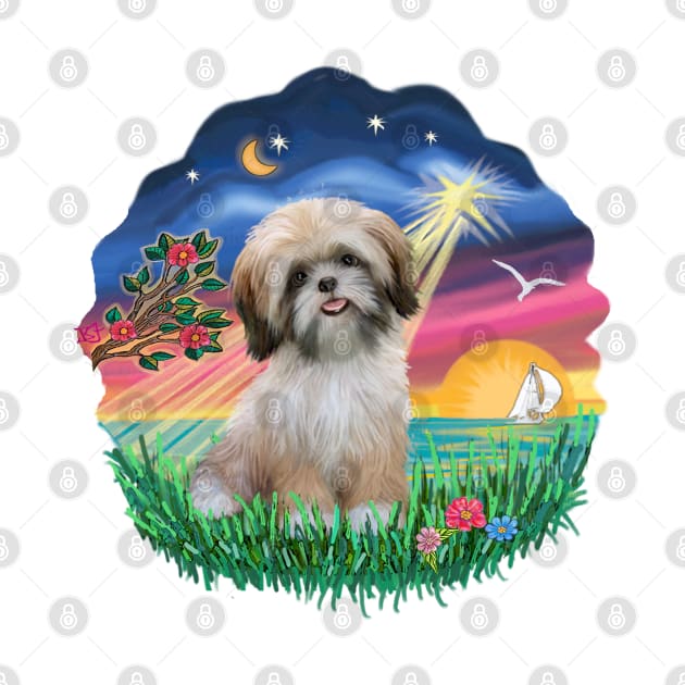 An Adorable Shih tzu in "Wish Star" Original Design by Dogs Galore and More