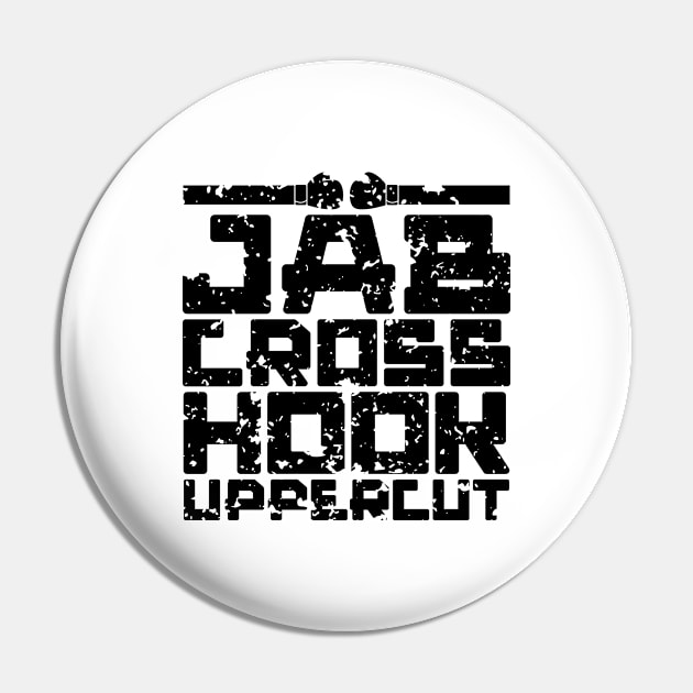 Aged Jab Cross Hook Uppercut Pin by colorsplash