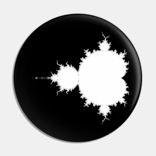 Mandelbrot - Monochrome - White Fill Pin