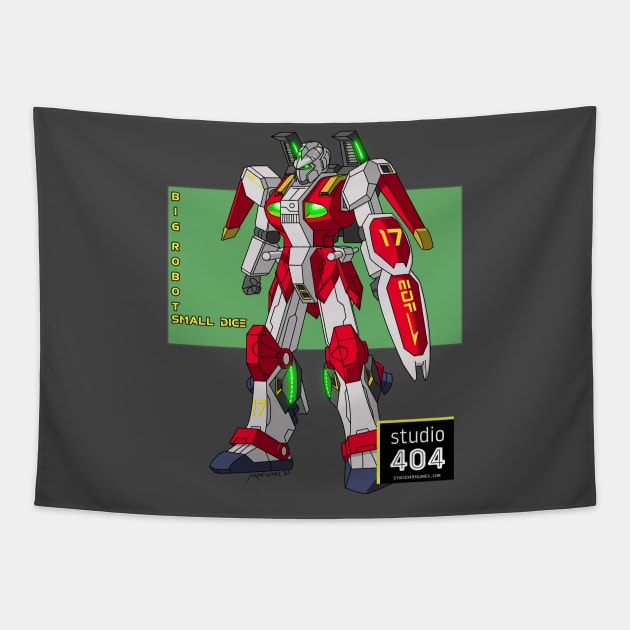 Mechasys Avatos Big Robot Small Dice Tapestry by Studio 404 Games