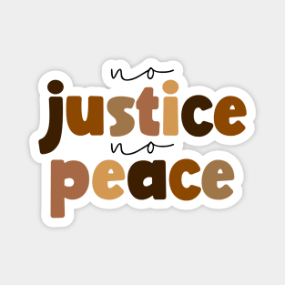 No Justice, No Peace Magnet