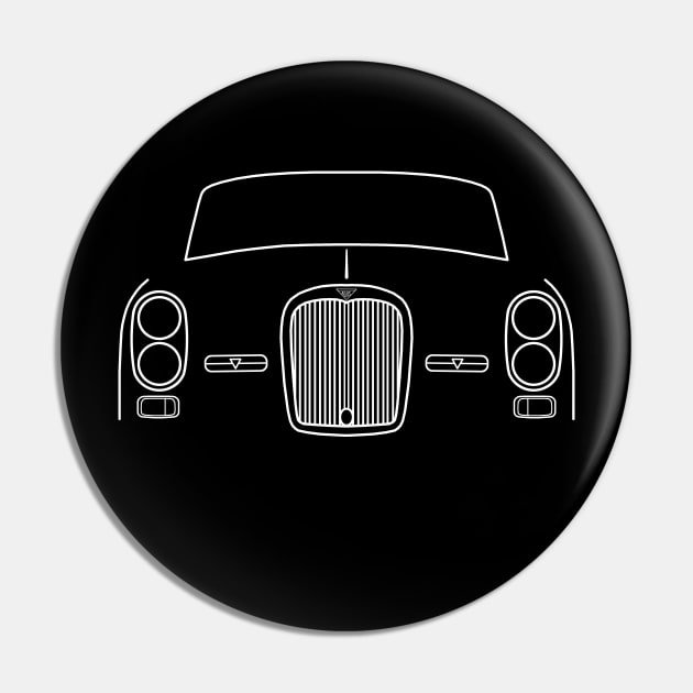 Alvis TE21 1960s classic British sports saloon car white outline graphic Pin by soitwouldseem