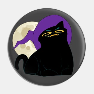 Spooky Void Witch Cat Pin