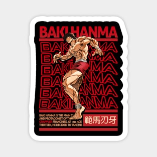 Hanma Baki Brutalism Magnet