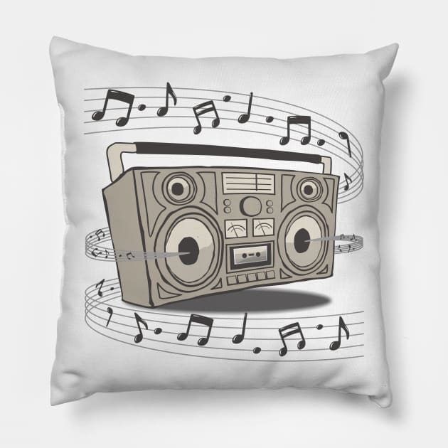 Retro Tape Recorder Pillow by orovein