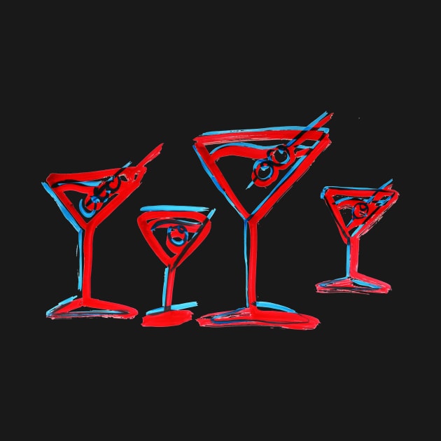 4 Martinis by Flora Pintando