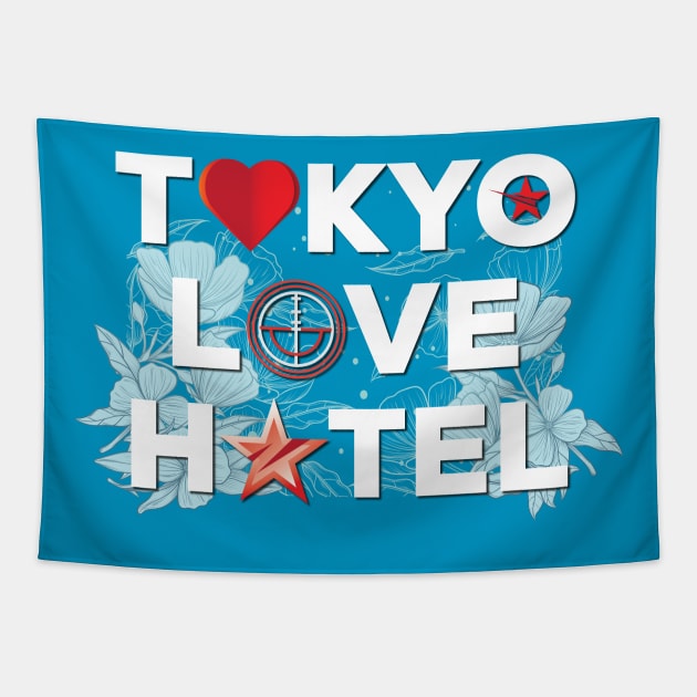 Addicted to Tokyo - Tokyo Love Hotel Tapestry by Persius Vagg