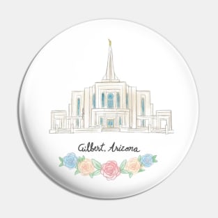 Gilbert Arizona Temple Watercolor Pin