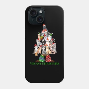 Cat Lover Meowy Christmas Tree Phone Case