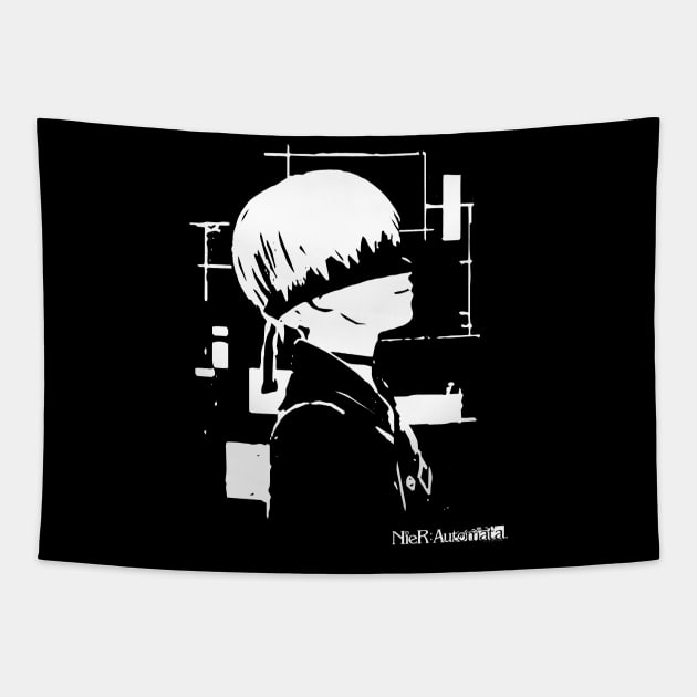 9S Scan Unit YoRHa Android Nier Tapestry by Asiadesign