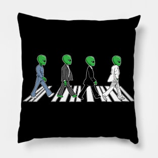 Alien Crossing The Road Ufos Space Pillow