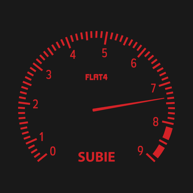 Subaru Impreza WRX STI Tachometer Gauge Design - JDM Car Art by JDM-Rey